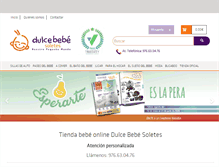 Tablet Screenshot of dulcebebesoletes.com